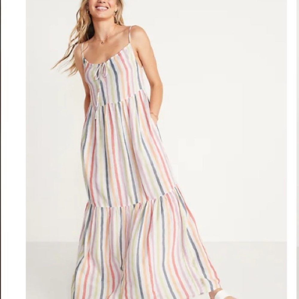 Tiered Maxi Swing Sundress for Women